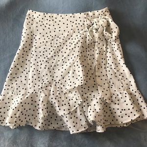 white dotted skirt from princess polly